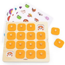 Игра Viga Memory Guess the Pictures Memory Game 10 карточек Монтессори 2