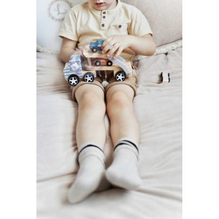 VIGA PolarB Medinis žaislinis sunkvežimis su Montessori automobiliais VIGA PolarB Medinis žaislinis sunkvežimis su Montessori automobiliais