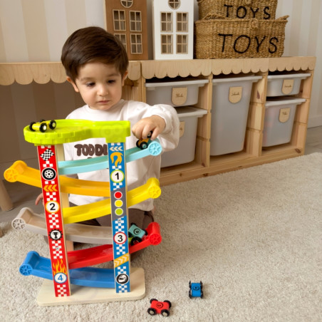 TOOKY TOY spalvingas skaidrių takelis automobiliams TOOKY TOY spalvingas skaidrių takelis automobiliams