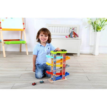 TOOKY TOY spalvingas skaidrių takelis automobiliams TOOKY TOY spalvingas skaidrių takelis automobiliams