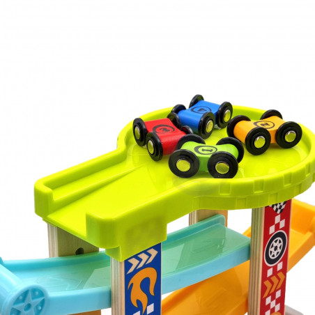 TOOKY TOY spalvingas skaidrių takelis automobiliams TOOKY TOY spalvingas skaidrių takelis automobiliams