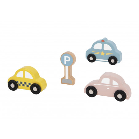 TOOKY TOY Medinių transporto priemonių ir kelio ženklų rinkinys dėžutėje TOOKY TOY Medinių transporto priemonių ir kelio ženklų rinkinys dėžutėje