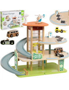 КЛАССИЧЕСКИЙ МИР Деревянный 3-уровневый гараж XL с лифтом «Эко Стрэфа»