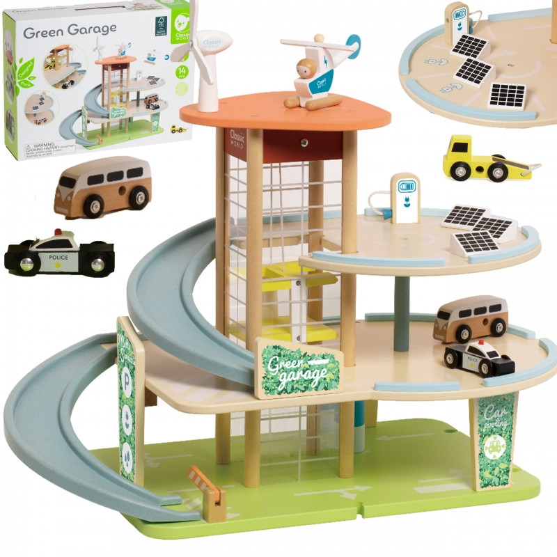 CLASSIC WORLD Medinis 3 aukštų garažas XL su liftu "Eco Zone"