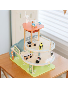 КЛАССИЧЕСКИЙ МИР Деревянный 3-уровневый гараж XL с лифтом «Эко Стрэфа» 2