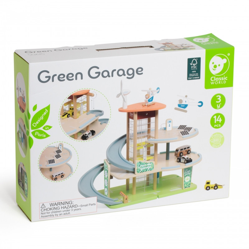 CLASSIC WORLD Medinis 3 aukštų garažas XL su liftu "Eco Zone"