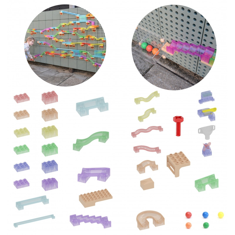 MASTERKIDZ Statybinis rinkinys Rutulinis takelis STEM lenta 209vnt