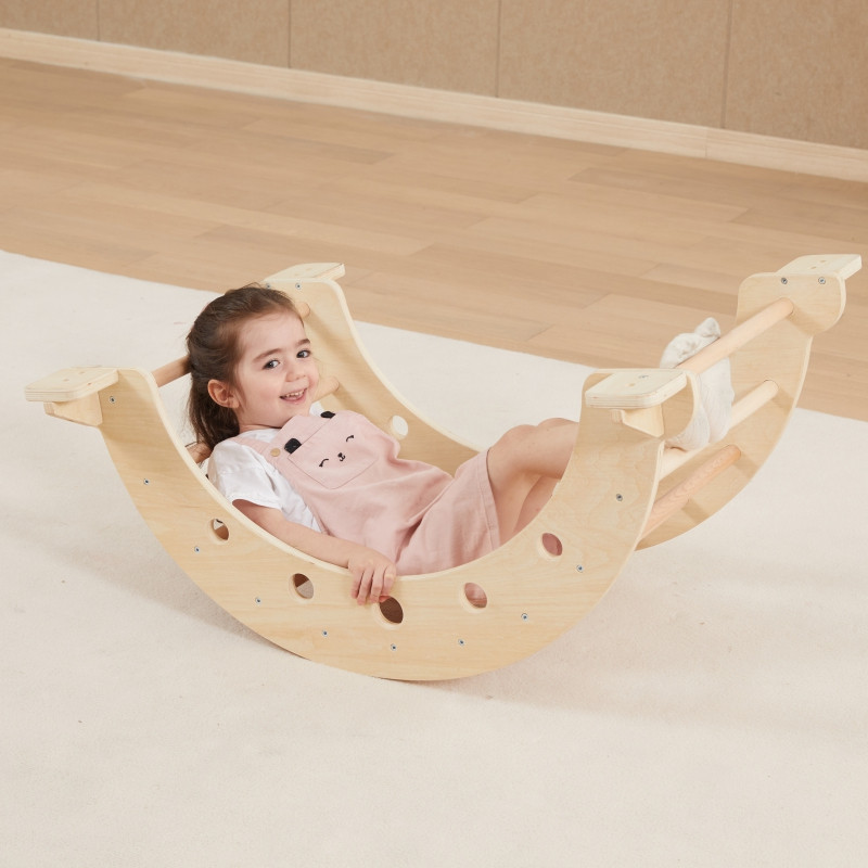 VIGA Wooden Montessori Natural Rocker