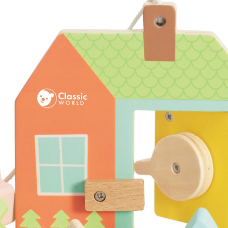 CLASSIC WORLD Mediniai pynimo blokai raktams ir durims sriegti MONTESSORI 11 vnt. CLASSIC WORLD Mediniai pynimo blokai raktams ir durims sriegti MONTESSORI 11 vnt.
