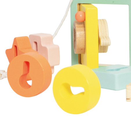 CLASSIC WORLD Mediniai pynimo blokai raktams ir durims sriegti MONTESSORI 11 vnt. CLASSIC WORLD Mediniai pynimo blokai raktams ir durims sriegti MONTESSORI 11 vnt.