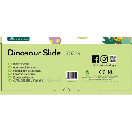 CLASSIC WORLD Spalvinga čiuožykla Dinozaurų takelis 5 vnt. CLASSIC WORLD Spalvinga čiuožykla Dinozaurų takelis 5 vnt.