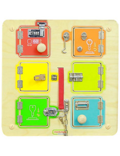 MASTERKIDZ edukacinė priemonė "Užraktų lenta"