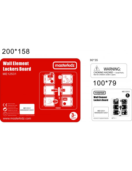 MASTERKIDZ Учимся открывать и закрывать замки. Настенная манипуляционная доска