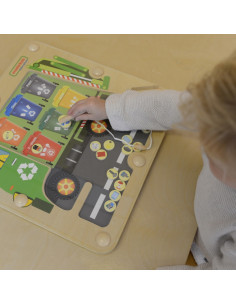 MASTERKIDZ magnetinė lenta, atliekų rūšiavimo Montessori perdirbimo sunkvežimis 2