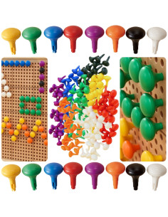 MASTERKIDZ spalvingi dideli kaiščiai STEM lentai, 128 vnt. - 8 spalvos