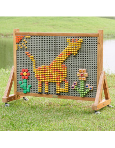 MASTERKIDZ medinė sieninė lenta XXL mokslinė kūrybinė STEM SIENA lauko 2