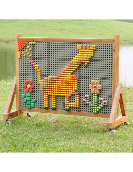 MASTERKIDZ medinė sieninė lenta XXL mokslinė kūrybinė STEM SIENA lauko