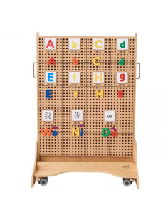 MASTERKIDZ abėcėlės raidžių rinkinys (didžiosios ir mažosios) STEM sienų plokštėms, 122 vnt. 2