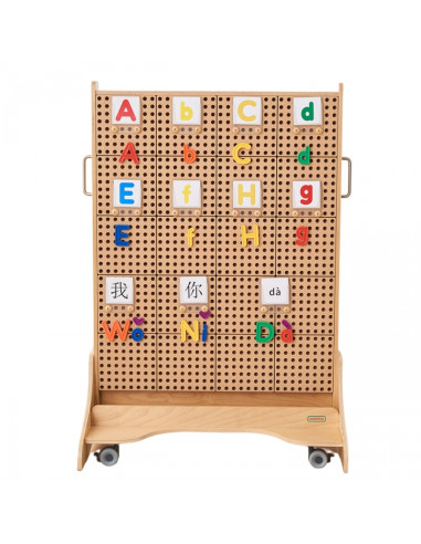 MASTERKIDZ abėcėlės raidžių rinkinys (didžiosios ir mažosios) STEM sienų plokštėms, 122 vnt.