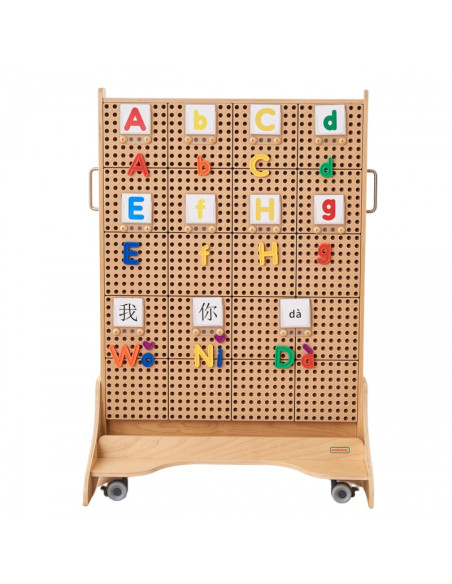 MASTERKIDZ abėcėlės raidžių rinkinys (didžiosios ir mažosios) STEM sienų plokštėms, 122 vnt.