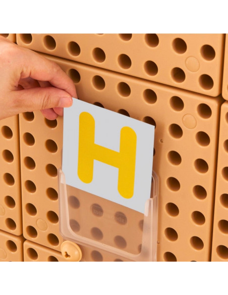 MASTERKIDZ abėcėlės raidžių rinkinys (didžiosios ir mažosios) STEM sienų plokštėms, 122 vnt.