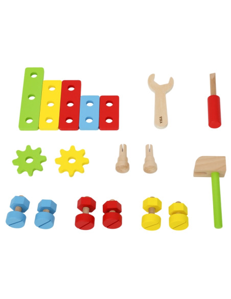 Viga įrankių dėžės medinis rinkinys