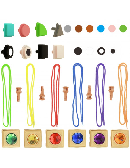 MASTERKIDZ medinė STEM lenta, laisvai stovinti, XXL dydžio, namelio formos + priedai