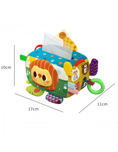 WOOPIE BABY lavinamųjų sensorinių žaislų servetėlių dėžutė