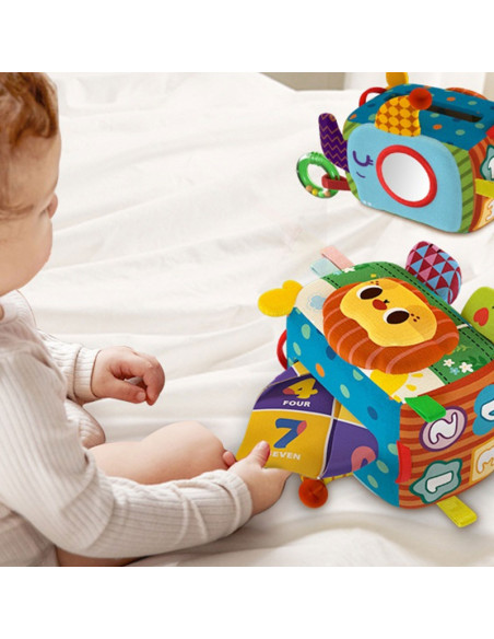 WOOPIE BABY lavinamųjų sensorinių žaislų servetėlių dėžutė