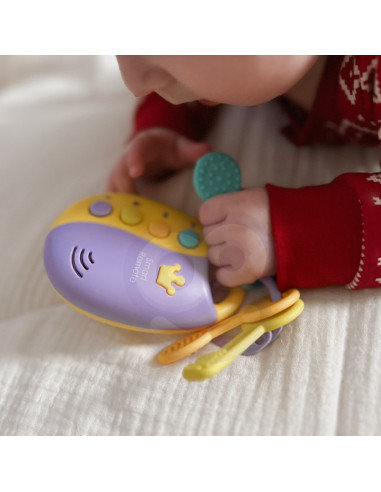 WOOPIE BABY interaktyvūs automobilio rakteliai su nuotolinio valdymo pulteliu. 2 viename kramtukas