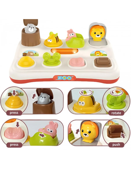 WOOPIE BABY развивающая игрушка "Всплывающий зоопарк животных"