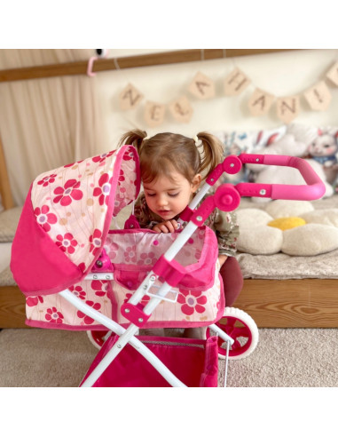 WOOPIE ROYAL lėlių vežimėlis su reguliuojama rankena