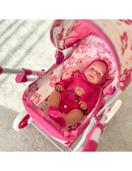 WOOPIE ROYAL lėlių vežimėlis su reguliuojama rankena