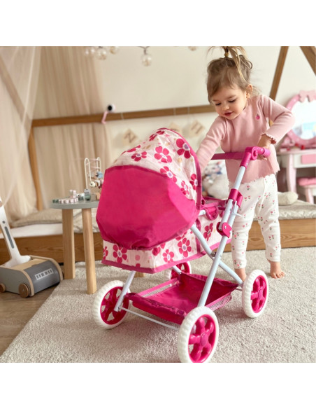WOOPIE ROYAL lėlių vežimėlis su reguliuojama rankena