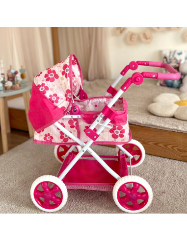 WOOPIE ROYAL lėlių vežimėlis su reguliuojama rankena