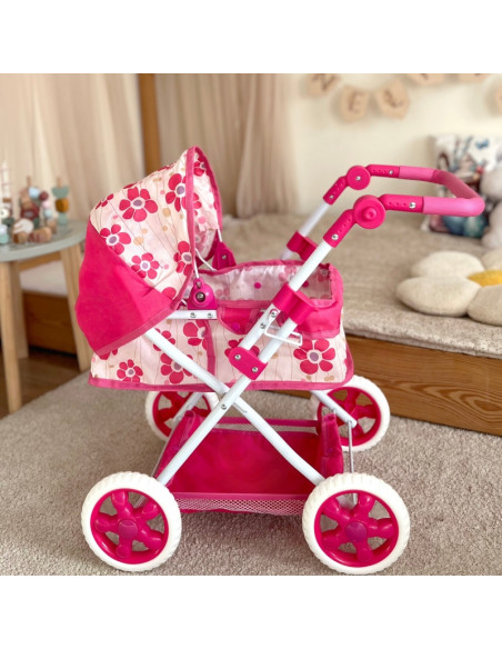 WOOPIE ROYAL lėlių vežimėlis su reguliuojama rankena