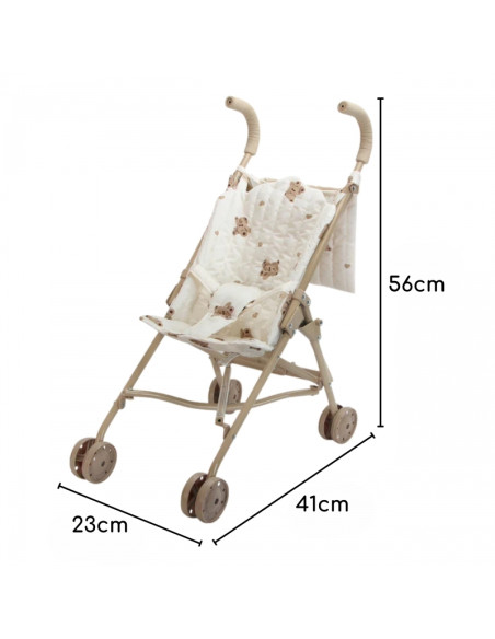 WOOPIE lėlių vežimėlis su meškiukais