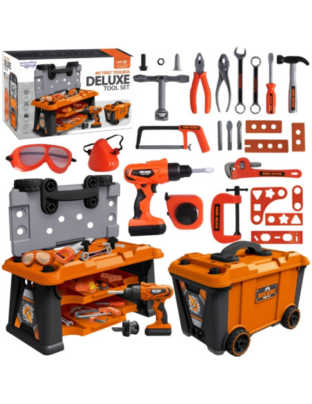 WOOPIE Mobili įrankių dėžė "Dirbtuvės 2in1" 65 el.