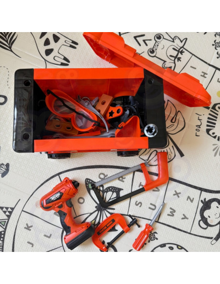 WOOPIE Mobili įrankių dėžė "Dirbtuvės 2in1" 65 el.