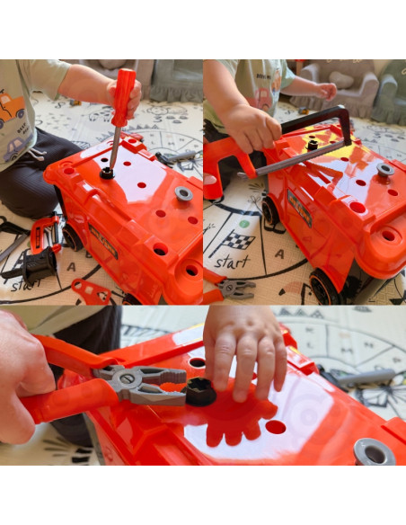 WOOPIE Mobili įrankių dėžė "Dirbtuvės 2in1" 65 el.