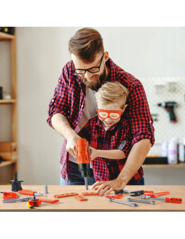 WOOPIE Mobili įrankių dėžė "Dirbtuvės 2in1" 65 el.