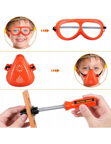 WOOPIE Mobili įrankių dėžė "Dirbtuvės 2in1" 65 el.