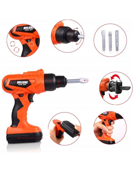 WOOPIE Mobili įrankių dėžė "Dirbtuvės 2in1" 65 el.