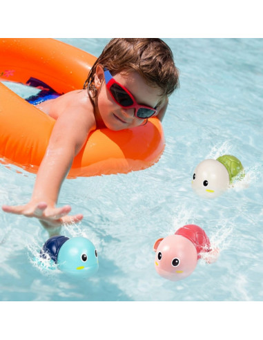 Woopie Vėžliukas Plaukiojantis vėžliukas Prisukamas vonios žaislas rožinis