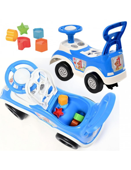 WOOPIE Jeździk 4w1 Sorter Pchacz Chodzik + Klakson Schowek