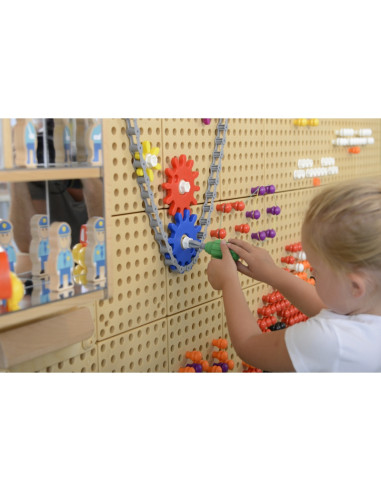 MASTERKIDZ Ręczne Narzędzia 6 Elementów Śrubokręt Klucz - Tablica Naukowo-Edukacyjna STEM