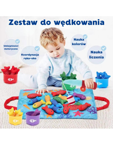 Набор для обучения счёту "Маленький рыбак" WOOPIE, 22 предмета