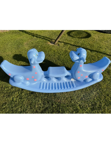 WOOPIE Bujak Wieloosobowy Dino Huśtawka Równoważna Niebieska