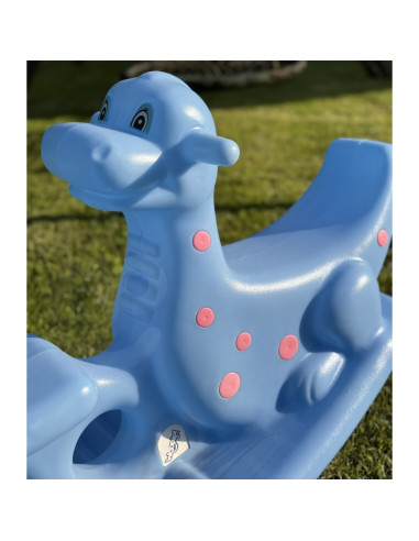 WOOPIE Bujak Wieloosobowy Dino Huśtawka Równoważna Niebieska