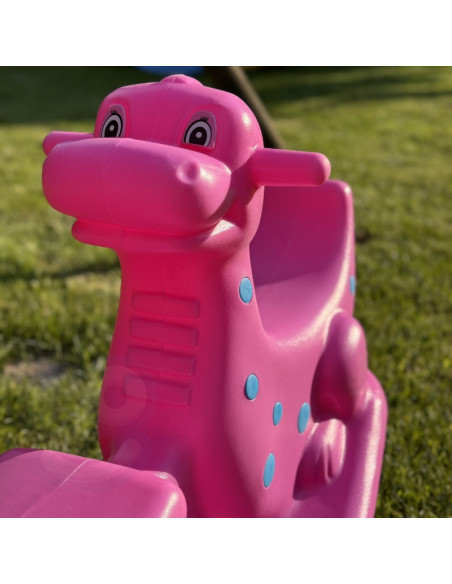 WOOPIE Dino daugiaasmenė supamoji sūpynė, rožinė